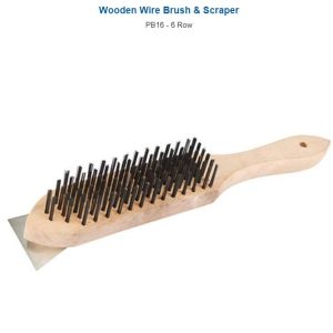 Wooden Wire Brush & Scraper