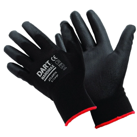 Dart Black PU Gloves Size XL (10) timber merchant Romford
